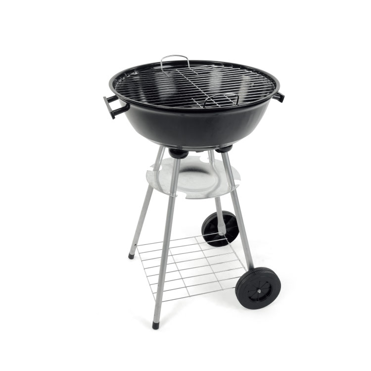 18" Black Kettle Charcoal Barbecue Grill For Outdoor, Backyard KASSICO
